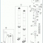 2020 TC250 CHASSIS Передняя вилка