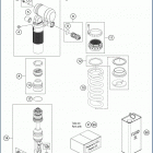 2020 701 ENDURO CHASSIS Амортизатор в разборе