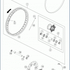 2020 701 ENDURO CHASSIS Переднее колесо