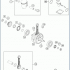 2020 TC250 ENGINE Коленвал и поршень