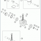 2020 TE 250i ENGINE Коленвал и поршень