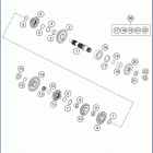 2020 TC 85 ENGINE Трансмиссия 2-контрпривод