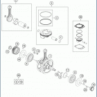 2020 FX 450 ENGINE Коленвал и поршень