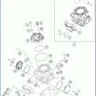 2020 TE 250i ENGINE Цилиндр,головка цилиндров