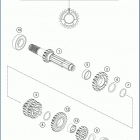 2020 TC125 ENGINE Трансмиссия-ведомый вал