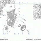 2020 SLINGSHOT R/SL Autodrive (T20AAPHD/RHB) Engine, front cover assembly - t20aaphd  /  rhb al...