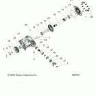 2020 SLINGSHOT R/SL Autodrive (T20AAPHD/RHB) Drive train, right angle gearcase asm. - 1333968 (...