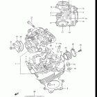 LT250EF 1985-1986 Головка цилиндра
