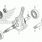 TRX680FA5 2AC Коленчатый вал и поршни