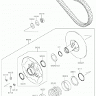 BRUTE FORCE 750 4x4i EPS CAMO Driven converter  /  drive belt
