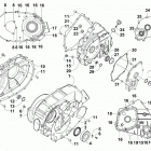 ALTERRA 450 RED [A2019KAK4CUSM] Clutch  /  v-belt  /  magneto cover assembly [3035...
