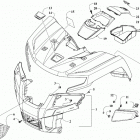ALTERRA TRV 500 RED [A2020THK4CUSM] Front body panel and headlight assemblies [303618]