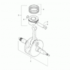 ALTERRA 700 MUD PRO LTD EPS BLUE [A2019MLT1PUSE] Crankshaft and piston assembly [301781]
