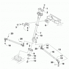 ALTERRA 450 RED [A2019KAK4CUSM] Steering assembly [300466]