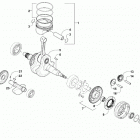 ALTERRA TRV 500 RED [A2020THK4CUSM] Crankshaft, balancer, starter gear, and piston ass...
