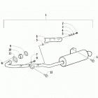 ALTERRA 150 RED [A2019KYC2BUSM] Exhaust assembly [92808]