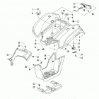 ALTERRA 150 RED [A2019KYC2BUSM] Rear body panel and taillight assemblies [303589]