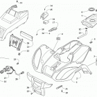 ALTERRA 150 RED [A2019KYC2BUSM] Front body panel and headlight assemblies [303588]