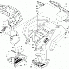 ALTERRA TRV 700 T3 BLACK [A2019THT4E3TP] Rear rack, body panel, footwell, and taillight ass...