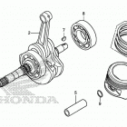 TRX250X AC Коленчатый вал и поршни