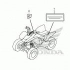 TRX250X AC Лейбл предостережения