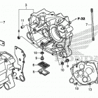 TRX250X AC Картер двигателя