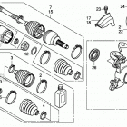 SXS500M 2AC Передний  привод и кулак поворотный