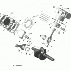 006 - Outlander T MAX 6X6 - 1000 EFI - XU+ - T Regulation 01- rotax - crankshaft, piston and cylinder