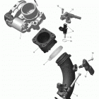 001 - Outlander 450 EFI - STD_XU - International 01- rotax - air intake manifold and throttle body ...