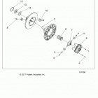 SCRAMBLER XP 1000 55 Drive train, secondary clutch internals - a20sge95...