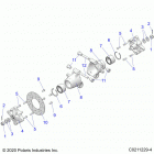 SPORTSMAN 450 HO EPS (A21SEE50A1/A5/CA1/CA5) Suspension, rear hubs, carrier and brake disc - a2...