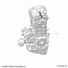SPORTSMAN 570 HUNTER PACKAGE (A21SHD57A9) Engine, long block - a21shd57a9 (c101422-27)
