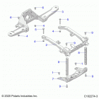 SPORTSMAN 850 TOURING 48 Body, front rack support - a21sye85a9  /  cap (c10...