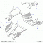 SPORTSMAN 570 6X6 (A21S6E57A1/3A1) Suspension, middle control arms - a21s6e57a1  /  3...