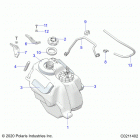 SPORTSMAN 570 HUNTER PACKAGE (A21SHD57A9) Body, fuel tank asm. - a21shd57a9 (c0211402)