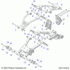 SPORTSMAN 450 HO EPS (A21SEE50A1/A5/CA1/CA5) Suspension, rear control arm, mounting - a21see50a...