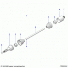 SPORTSMAN 570 X2 Drive train, rear drive shaft - a20swe57a1  /  3a1...