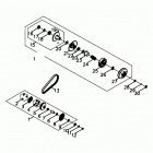 OUTLAW 110 Drive train, primary  and secondary clutchs - a20y...