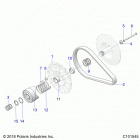 SPORTSMAN 450 HO EPS (A21SEE50A1/A5/CA1/CA5) Drive train, secondary clutch - a21see50a1  /  a5 ...