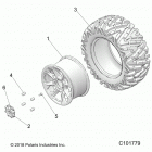 SPORTSMAN XP 1000 55 Wheels, rear - a21sle95fg  /  s95cg  /  s95fg (c10...