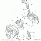SPORTSMAN 570 HUNTER PACKAGE (A21SHD57A9) Body, clutch cover - a21shd57a9 (c0211241-1)