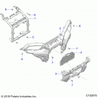 SPORTSMAN XP 1000 S 55 Body, front bumper and mounting - a20slz95ae (c102...