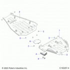 SPORTSMAN 850 TOURING 48 Body, skid plates - a21sye85a9  /  cap (c102267-4)