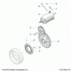SPORTSMAN 570 EPS EU 3PC Engine, starter drive - a20see57k1 (c101422-10)