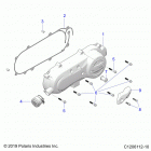 OUTLAW 70 (A21HBB07A3/A7/B3/B7) Drive train, clutch cover and ducting - a21hbb07a3...