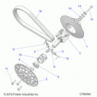 SPORTSMAN 570 HUNTER PACKAGE (A21SHD57A9) Drive train, secondary clutch - a21shd57a9 (c70059...