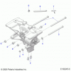 SPORTSMAN 570 6X6 (A21S6E57A1/3A1) Drive train, rear gearcase mounting - a21s6e57a1  ...