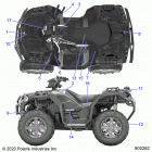 SPORTSMAN 850 48 Body, decals - a21sxz85an (900262)