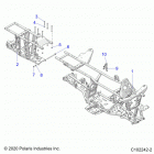 SPORTSMAN 570 6X6 (A21S6E57A1/3A1) Chassis, frame - a21s6e57a1  /  3a1 (c102242-2)