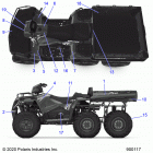 SPORTSMAN 570 6X6 Body, decals - a20s6e57a1  /  3a1 (900117)